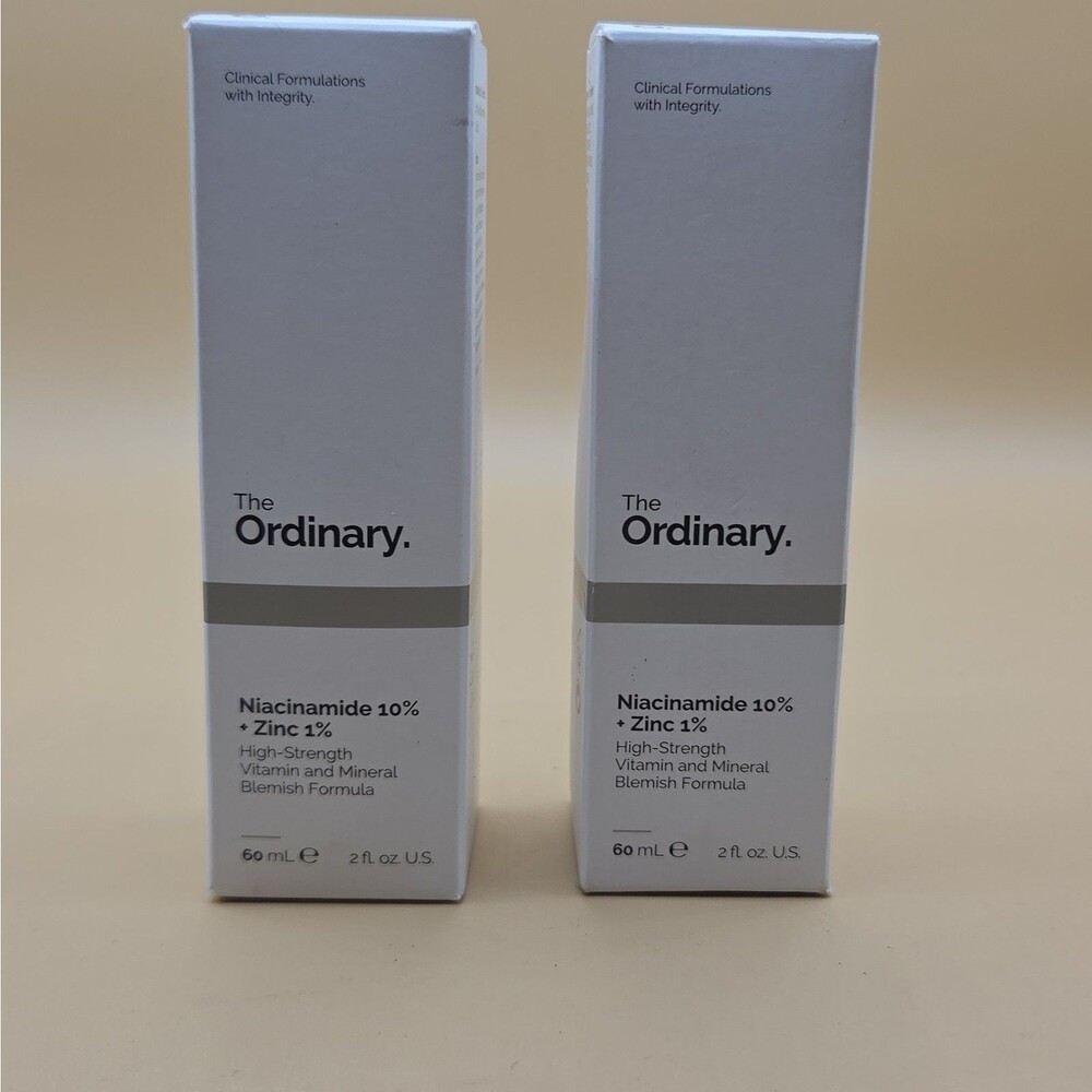 2 Pack The Ordinary Niacinamide 10% + Zinc 1% 60ml New in Box! Skincare Selfcare